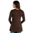 thumbnail image 3 of 24seven Comfort Apparel Long Sleeve Maternity Swing Tunic Top, 3 of 4