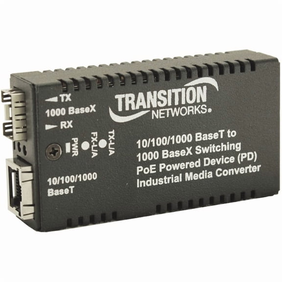 Mini Gigabit Ethernet Unidirectional Media Converter 10/100/1000Base-T Port to 100/1000Base-X Port - 10/100/1000BaseTX to 1000Base SFP Industrial Unidirectional RX