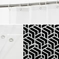 thumbnail image 4 of Black and White Decor Shower Curtain,Modern Geometric in Black and White Bathroom Decor Polyester Fiber Plastic Rings Quick-Drying Waterproof for Bathtubs/Bathroom, 72x36 inches, 4 of 6