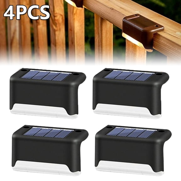 Solar Deck Lights,Miuline Solar Step Lights,Solar Powered Deck Lights 3 LED Stainless Steel Bright Weatherproof Outdoor Lighting For Stairs Fences Patio