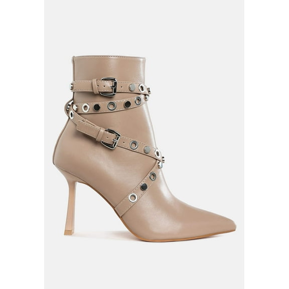 Jaunts Eyelets  Studs Harness Ankle Boots