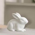 thumbnail image 4 of jifeng Adorable Rabbit Statue Sculptures Ceramic Crafts Animal Collectible Easter Bunny C 7x10cm, 4 of 9