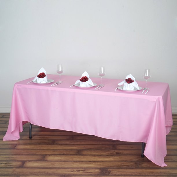 BalsaCircle 72" x 120" Rectangular Polyester Tablecloth Table Cover