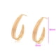 thumbnail image 2 of Aretes Medias Arracadas Dama Ovaladas Facetadas Oro 18K Lam dorado Unitalla, 2 of 7