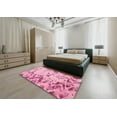 thumbnail image 5 of Ahgly Company Machine Washable Indoor Rectangle Abstract Donut Pink Area Rugs, 7' x 10', 5 of 7