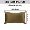 thumbnail image 5 of REGALWOVEN Pack of 2 Velvet Decorative Throw Pillow Covers Modern Cushion Covers with Zipper Brown 12" x 20", 5 of 6