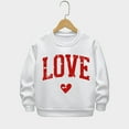 thumbnail image 6 of NAISIBABY Girls Valentine's Day Sweatshirt, Letter Graphic Long Sleeve Fleece Lined Casual Fashion Tops White 7T, 6 of 6