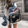 thumbnail image 5 of Iauyy Clear Backpack Heavy Duty PVC Transparent Backpack for College Workplace, Peace Dove, 5 of 8