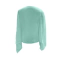 thumbnail image 4 of CAIVO Women Blouses Dressy Casual Off Shoulder For Lightweight Loose Fit Chiffon Batwing Sleeve Tops In Solid Color Stylish Shirts, 4 of 5