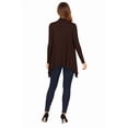 thumbnail image 3 of Women's Casual Draped Open Front Long Sleeve Solid Cardigan, 3 of 5