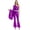 Purple, variant on Women's Retro 70s Disco Dance Jumpsuit One Shoulder Flared Pants Bodysuit Romper Party Clubwear Silver M