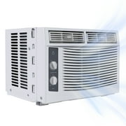 Compact Window Air Conditioner 5,000 BTU – Mini AC Unit with 3 Modes, 7-Speed Settings, Reusable Filter, Quiet Operation for Rooms up to 150 Sq.Ft – Energy-Saving White Unit, 115V