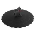 thumbnail image 1 of Tapa De Taza Fresca Tapa de silicona para taza, resistente al calor, a prueba de fugas, reutilizable, cubierta sellada (gato negro), 1 of 6