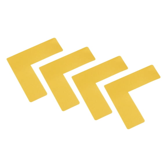 Uxcell 5s Location Marking Corner 6x6x2" 4 Pack L Shaped Floor Marker for Table, Desk, Floor, Yellow