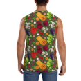 thumbnail image 4 of Xecao Begetable Print Men's Tank Top: Sleek Sleeveless Tee for Casual Sports and Beach Occasions-X-Large, 4 of 7
