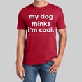 thumbnail image 2 of T-shirts pour Homme Drôles Sarcastiques Nouveauté Papa de Chien Amoureux des Animaux T-Shirts Graphiques Rouges d'Automne Taille m, 2 of 4