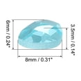 thumbnail image 2 of Unique Bargains Flat Back Acrylic Teardrop Gems, 8x6mm Teardrop Rhinestones Bead, Light Blue 100Pcs, 2 of 7