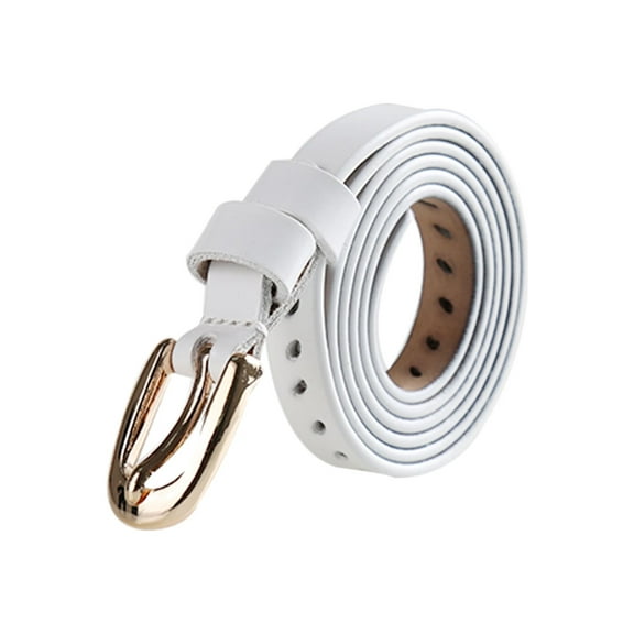 Allegra K Women's Belt With Oval-Shaped Hollow Alloy Buckle Multicolor