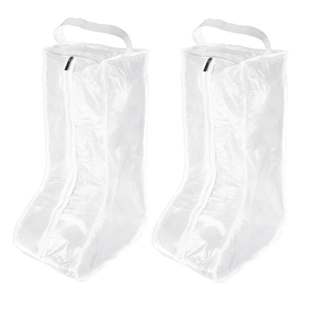Unique Bargains Boots Storage Bag, Dust Proof Boots Protector Bag for Home Travel, White 2 Pack