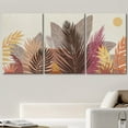 thumbnail image 2 of wall26 Canvas Wall Art Print Set Gray Orange Tropical Mid-Century Jungle Plant Collage Floral Botanical Illustrations Modern Art Colorful for Living Room, Bedroom, Office - 24"x36" x 3, 2 of 5