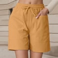 thumbnail image 2 of Casual Shorts for Women, Shorts for Women Plus Size,Women's Beach Shorts Casual High Waist with Elastic Waistband and Pockets Comfortable Loose Fit Summer for Women, 2 of 5