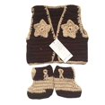 thumbnail image 1 of Ropa de bebé, botas de vaquero del oeste, chaleco, traje, traje de recién nacido, accesorio de fotografía, conjunto de vaqueros de punto, bebés, ni?os D LingWen 8390612123900, 1 of 1