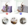 thumbnail image 4 of Rounuo Bed Wedge Pillow for Headboard, King Triangular Reading Pillow Linen Large Bolster Backrest Support Ergonomics Cushion Purple 76"x20", 4 of 6