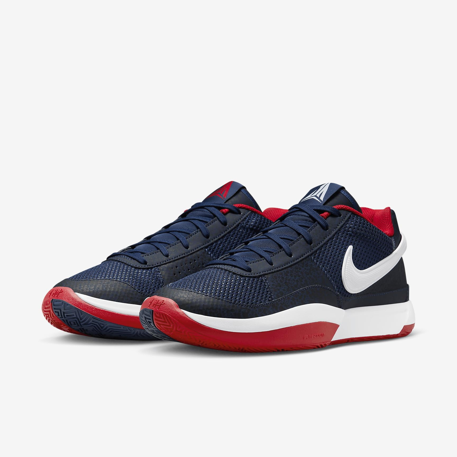Nike Ja 1 Basketball Shoes (FQ4796-403, Midnight Navy/University Red/White) Size
