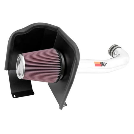 K&N Performance Air Intake Kit 77-3082KP with Polished Metal Tube and Lifetime Red Oiled Filter for Escalade, Silverado 1500, Suburban, Tahoe, Sierra, Yukon, Denali,