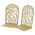 thumbnail image 1 of Sujetalibros de metal, soporte para estante, adorno de escritorio, topes decorativos para libros, para el hogar, la oficina, la sala de estar y la Marrón, 1 of 8
