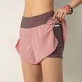thumbnail image 4 of Shorts Mujer Mujeres Pantalones cortos para correr 2 en 1 con bolsillo Cintura ancha Capa de cobertu Tomshoo Shorts Mujer, 4 of 7