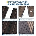 thumbnail image 5 of EuKer Interlocking Deck Tiles, 9-Pack Waterproof Wood-Grain Tiles for Indoor & Outdoor, Coffee, 5 of 8