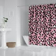 thumbnail image 2 of Pink and Black Of Leopard Print Shower Curtain 72"x84" ,Bathroom Decorative Shower Curtains Set with 12 Hooks,Modern Waterproof Washable Shower Curtain, 2 of 6
