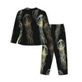 thumbnail image 2 of Disketp Pajamas Set Long Sleeve Sleepwear Womens Button Down Nightwear Pj Sets-Jellyfish, 2 of 9