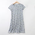 thumbnail image 3 of HomeGardon Nightgowns for Women,Women's Sleepwear,Women's Printed Knitted Round Neck Short Sleeve Pajamas Cute Home Clothes Short Sleepshirts,S-XL, 3 of 3