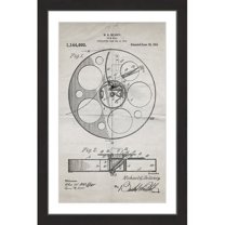 "Film Reel 1915 Old Paper" Framed Painting Print