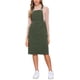 thumbnail image 2 of INSPIRE CHIC Vestido Midi Casual de Pana Sin Mangas con Cuello Cuadrado y Tirantes Ajustables con Bolsillos XS Verde Ejército, 2 of 6
