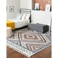 thumbnail image 4 of Unique Loom Aramis Collection Area Rug - Rio (7' 10" Square Blue/Cream), 4 of 9
