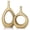 Luxury/F, variant on Matte Ceramic Vase Set of 2 Luxury/F Ribbed Hollow Modern Farmhouse Decorative Vases