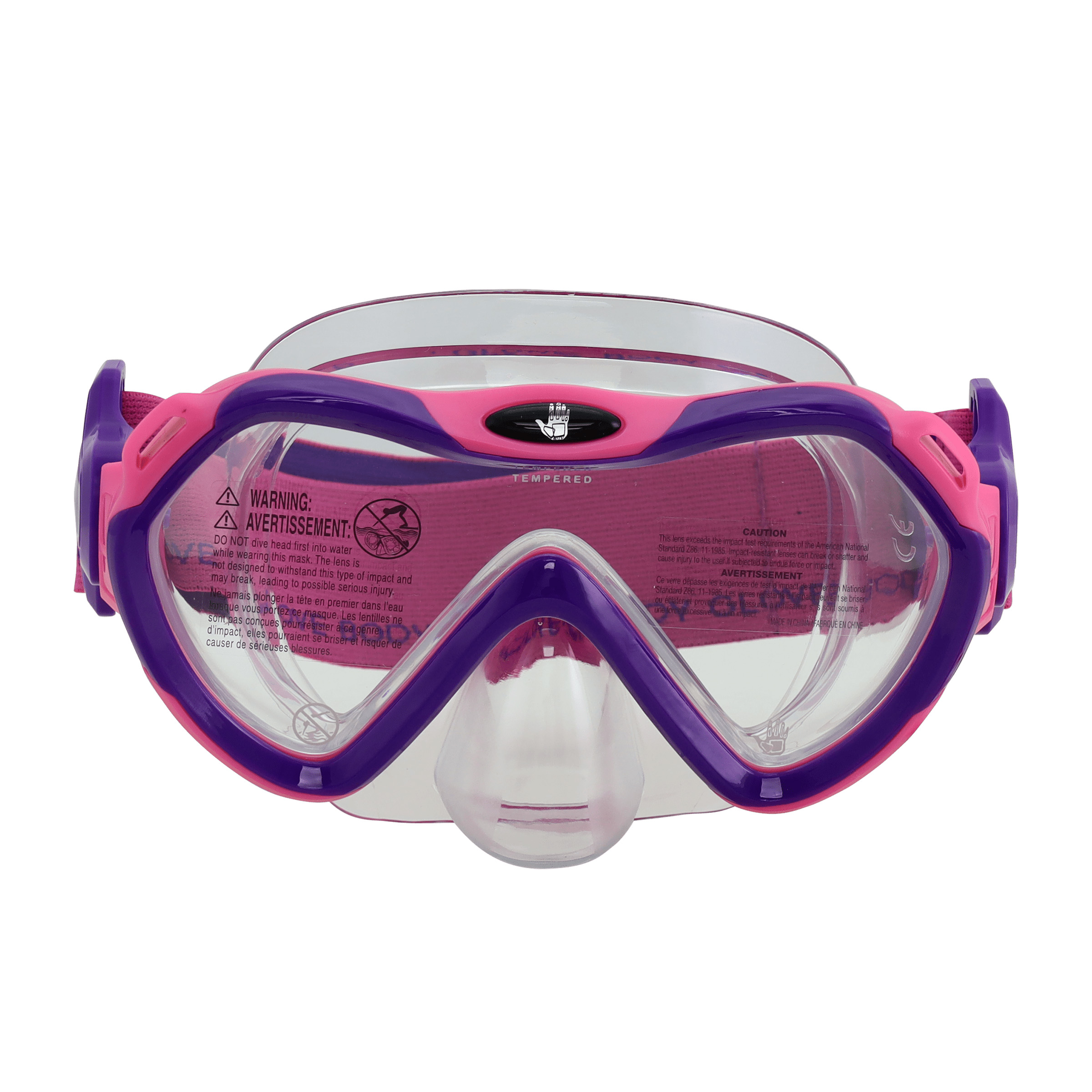 Body Glove Junior Grape Swimming Diving Snorkeling Mask, Pink