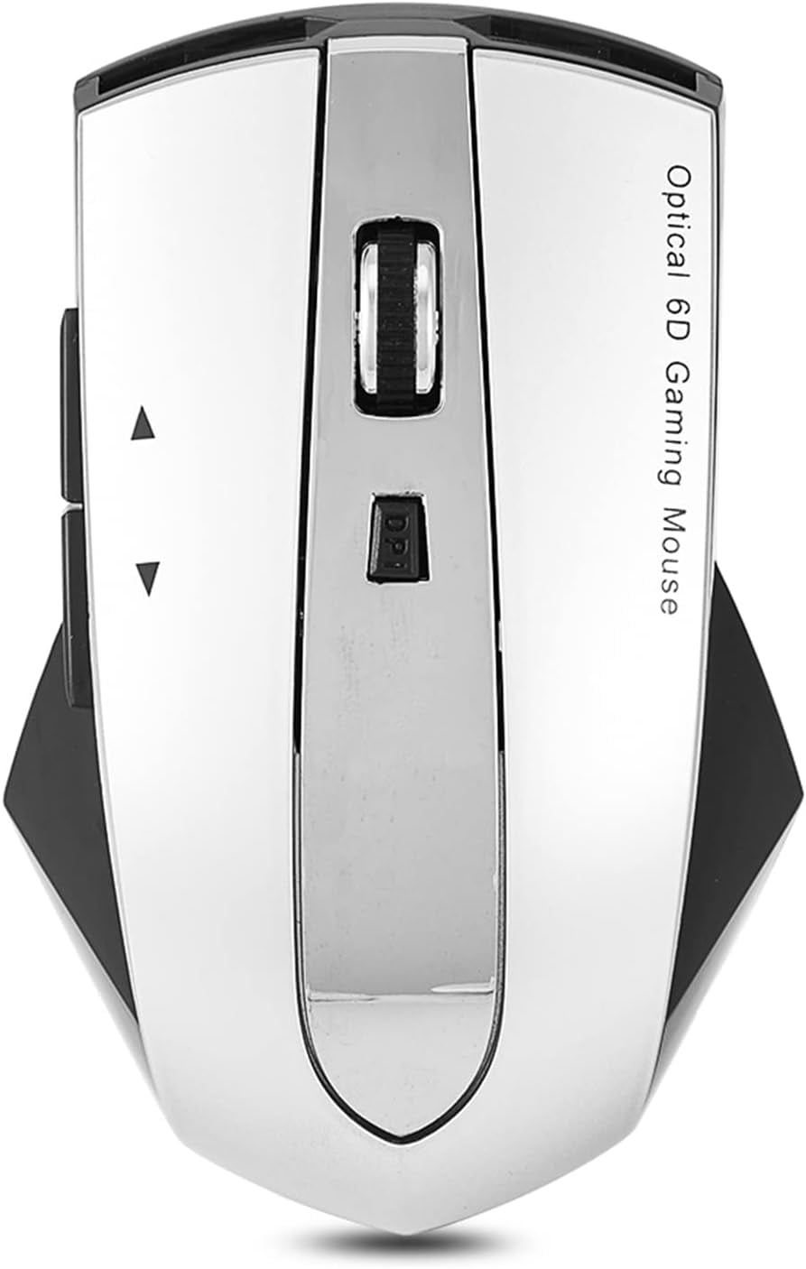 FIGT-Rechargeable Wireless Gaming Mouse with Charging Dock Stand, 2.4G 3 Port USB Hubs Cordless Mice, for PC Laptop (Gray)【0516】