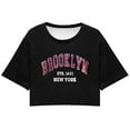thumbnail image 3 of LUOGENLI T-shirts pour Femmes Été T-shirts Décontractés à Manches Courtes Col Rond Légers Doux Décontractés Imprimé Lettres Hauts Vêtements 01 4TG T-shirts Graphiques Saint-Valentin Noir m, 3 of 5