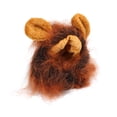 thumbnail image 2 of Tocado de león y gato, tela decorativa, peluca de León para mascota transpirable, disfraz de melena de león para mascota, marrón oscuro, 2 of 5