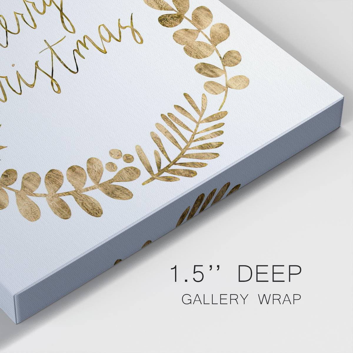 Golden Christmas III- Gallery Wrapped Canvas