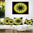 thumbnail image 4 of Designart Black Yellow Fractal Flower Pattern - Abstract Throw Pillow - 16x16, 4 of 5