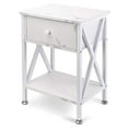 thumbnail image 3 of Multi-Function Nightstands with Drawer and Shelf, Modern End Table Side Table for Bedroom Living Room - White, 3 of 10