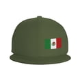 thumbnail image 3 of DouZhe Flat Brim Cap Snapback Hat, Mexicain Mexicain Drapeau Imprime Casquette de Baseball Adulte Vert Réglable, 3 of 6