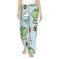 thumbnail image 2 of Lsque Cute Floral Frog Print Women's Pajama Pants, Lounge Pant - Comfortable Home Wear,Elastic Waistband, Stylish Design-Medium, 2 of 9