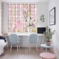 thumbnail image 4 of Pink Easter Kitchen Curtains Window Panels, Spring Easter Bunny Eggs Floral Buffalo Plaid Insulated Window Treatment Curtain, Grommet Curtains for Bedroom/Living Room/Bathroom, 2 Piece 52"Wx63"L, 4 of 8