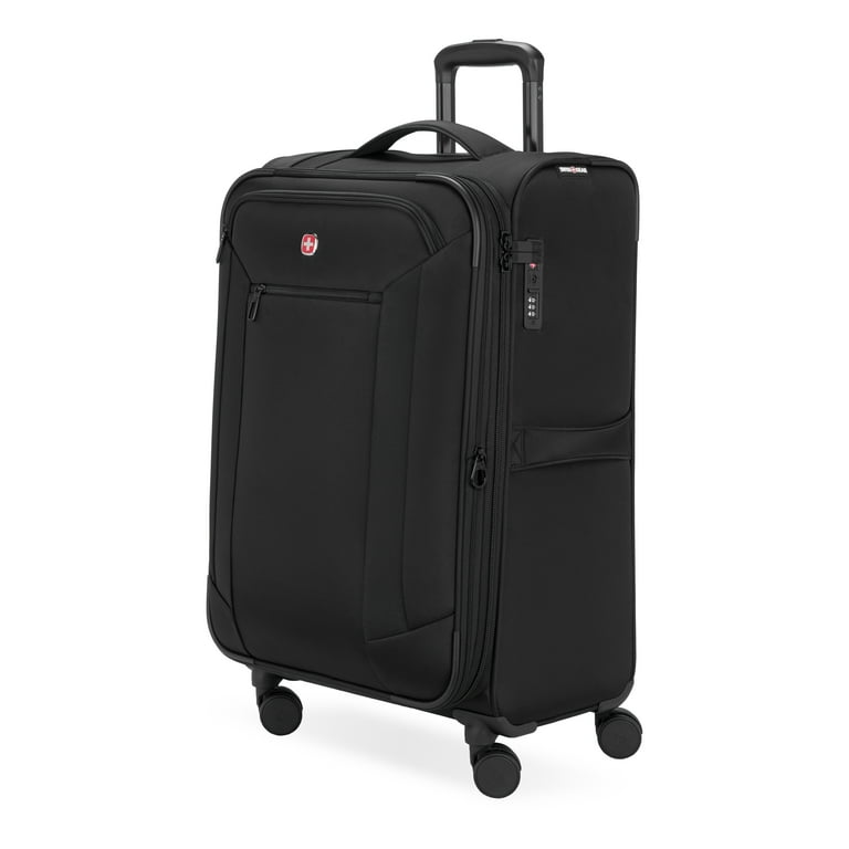 バッグ SWISSGEAR Zurich Softside Medium Black SWISSGEAR Stride Expandable Medium Checked Spinner Luggage, Black